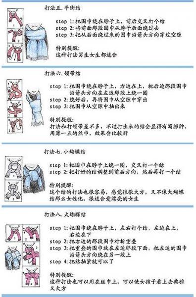 男士(女士)围巾的系法图解
